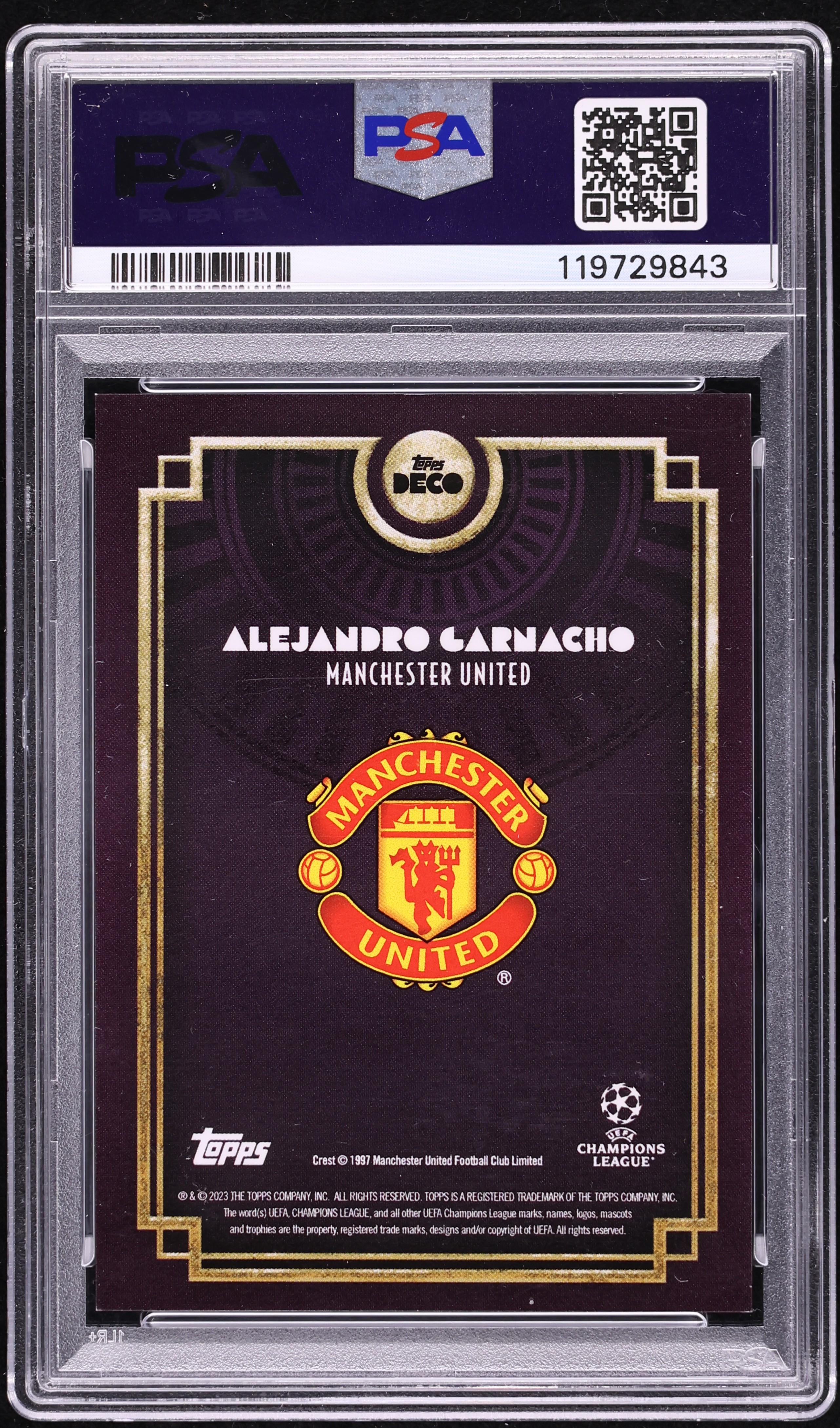 2023 Topps Deco UEFA Club Competitions Current Stars Purple