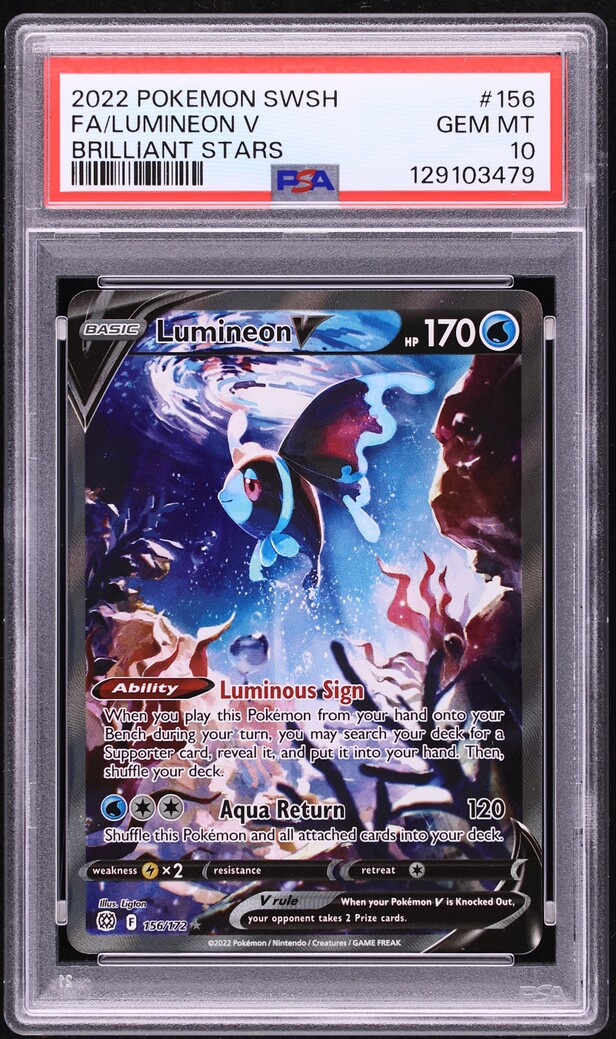 lumineon pokemon card price Pokemon Sword & Shield Brilliant Stars Ultra Rare Lumineon V Swsh250