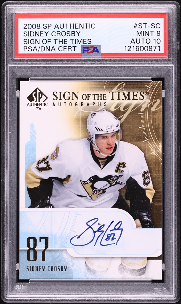 2008 SP Authentic Sign Of The Times Sidney Crosby AUTO DNA 10 #ST