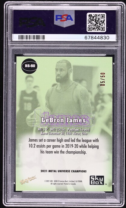 Dr. スランプ 50周年記念カード #3 Gem Mint 10 2021 Metal Universe Champions '97 Premium Star Rubies LeBron James