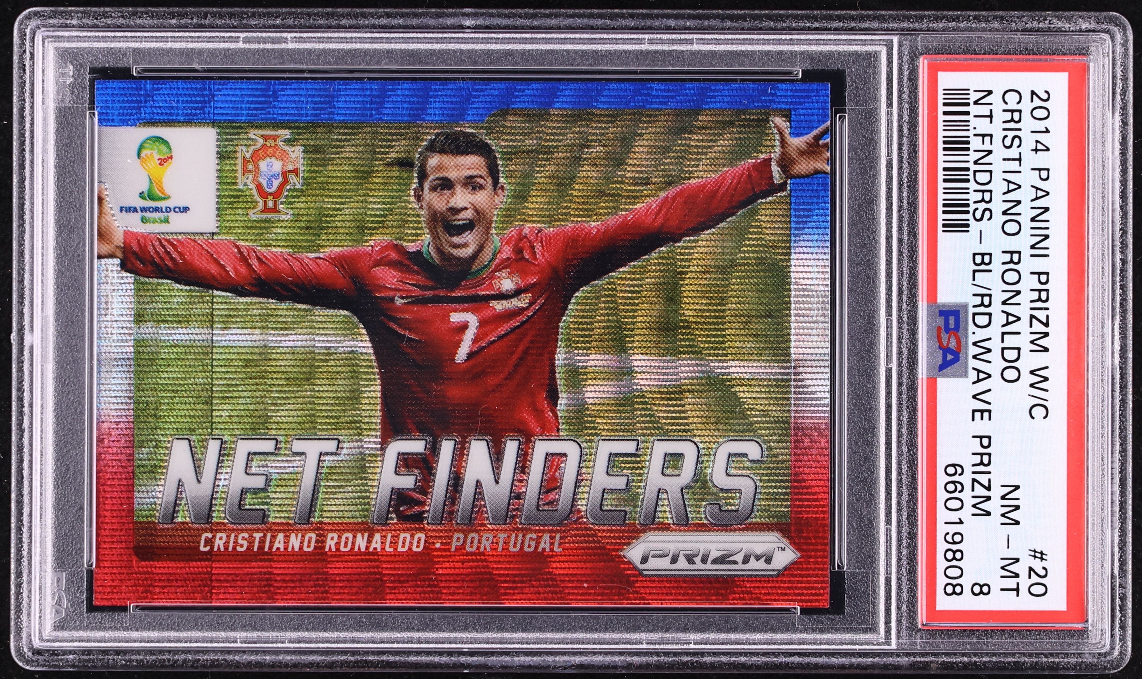 2014 Panini Prizm World Cup Net Finders Blue Red Wave Cristiano 