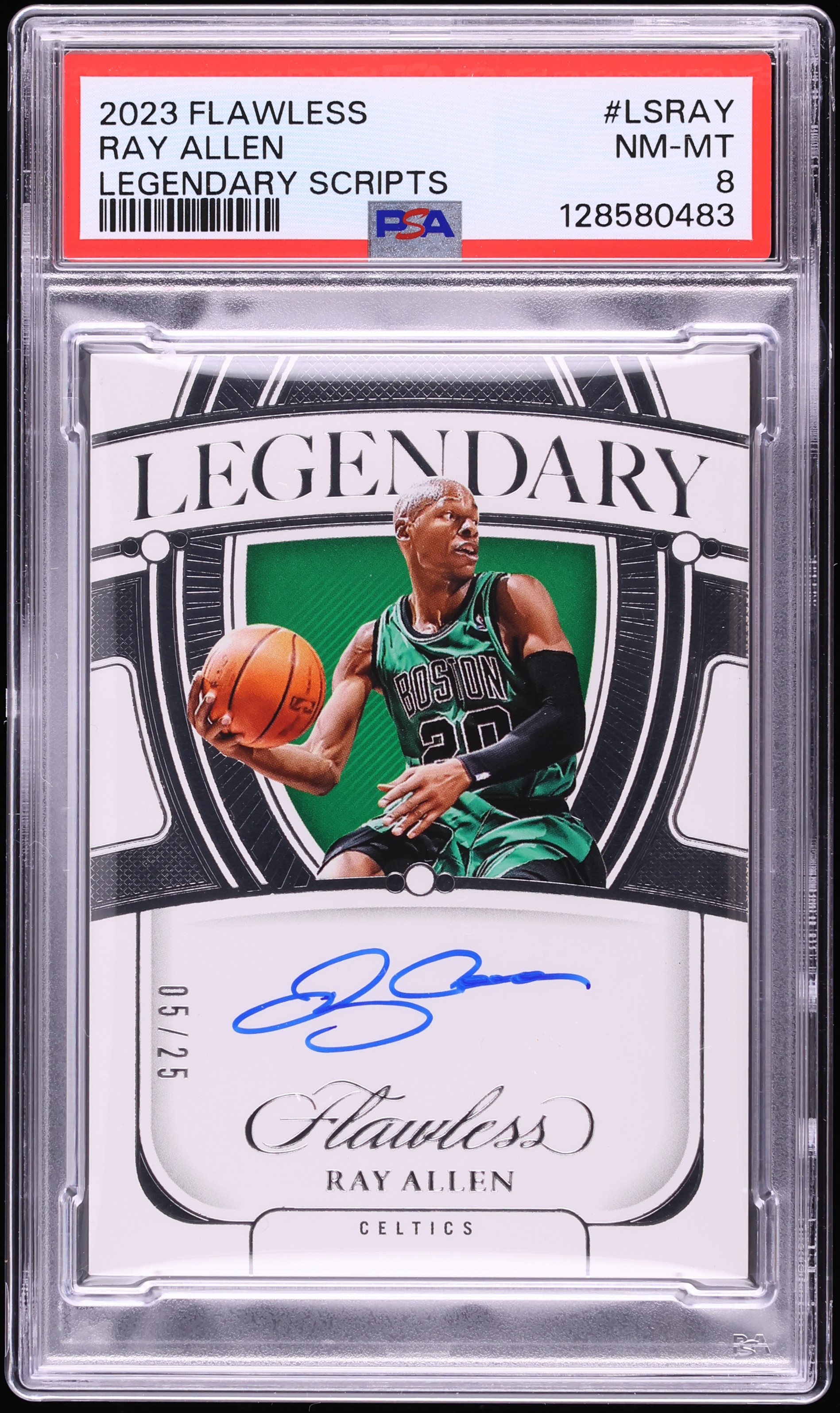 2023 Panini Flawless Legendary Scripts Ray Allen AUTO /25 #LS-RAY 