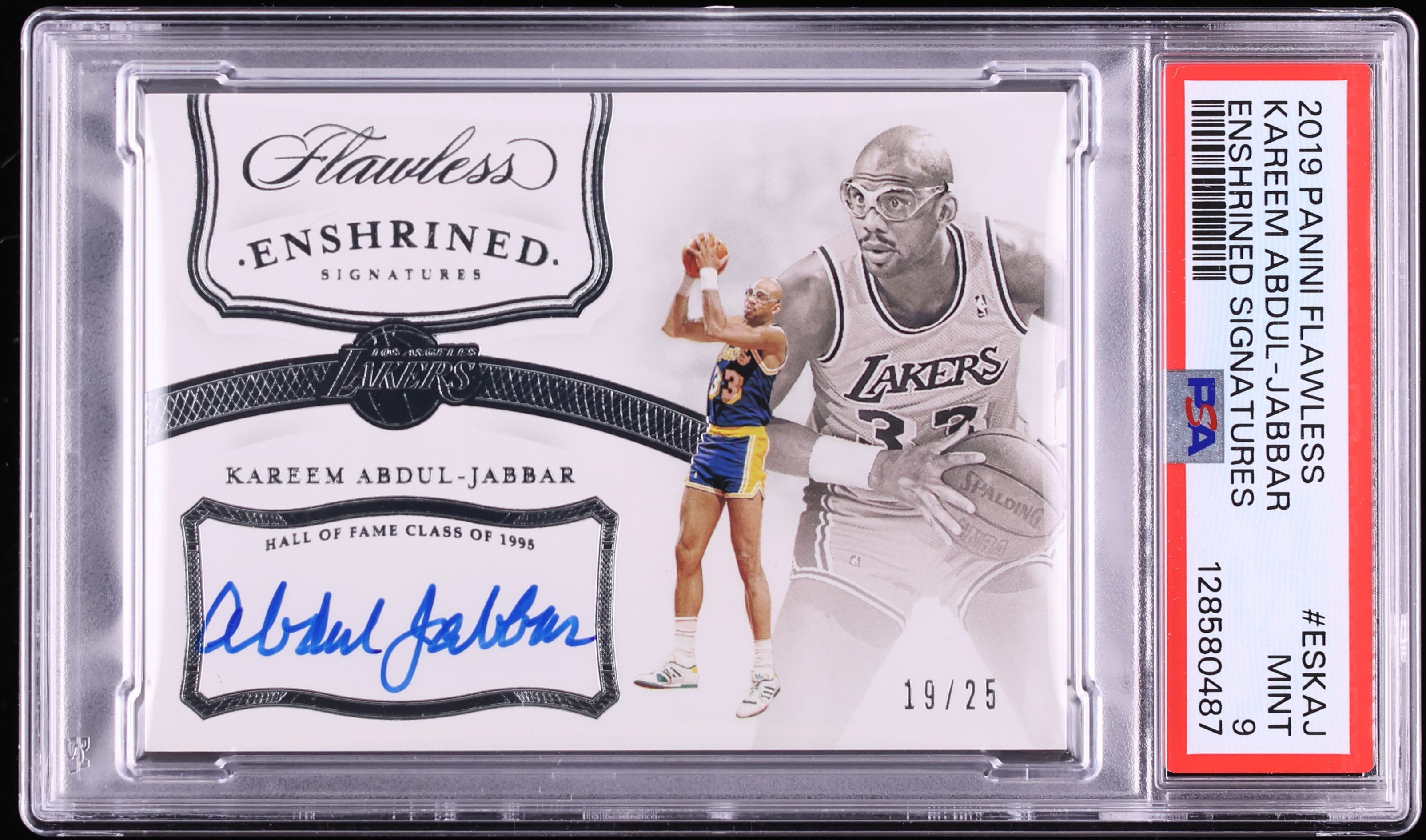 Kareem abdul jabbar on card BGS authentic auto