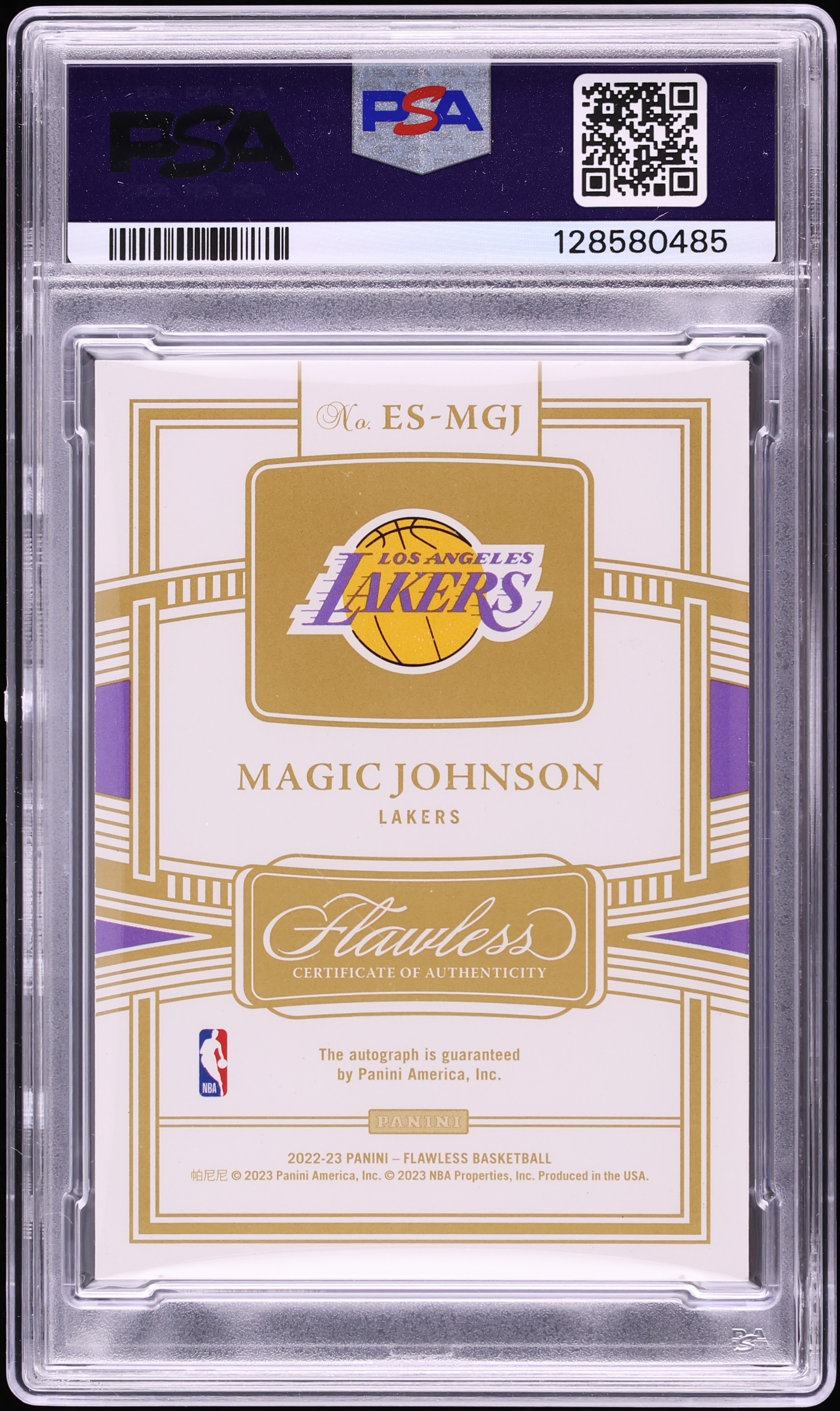 2022 Panini Flawless Enshrined Gold Magic Johnson AUTO /10 #ES-MGJ