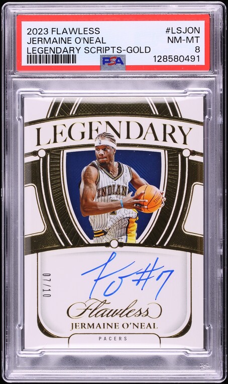 2023 Panini Flawless Basketball Gold Jermaine O'Neal #LS-JON