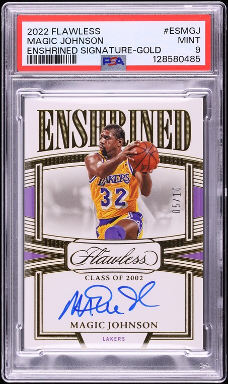 2022 Panini Flawless Enshrined Gold Magic Johnson AUTO /10 #ES-MGJ