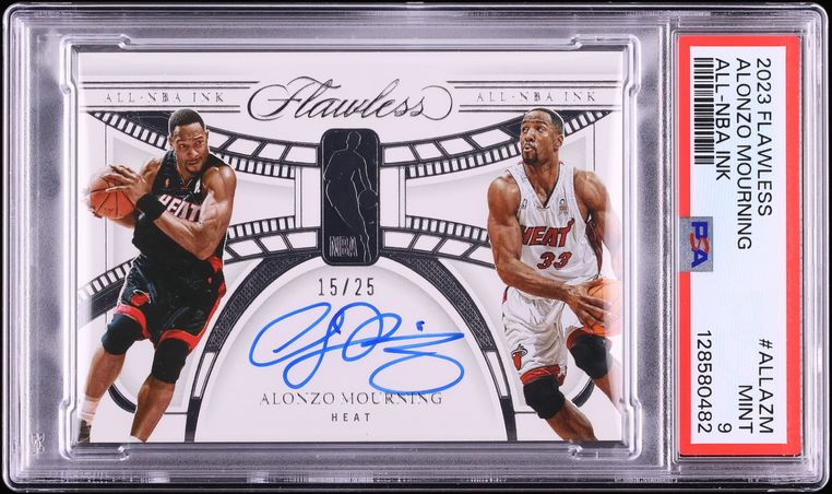 2023 Panini Flawless All-NBA Ink Alonzo Mourning AUTO /25 #ALL-AZM