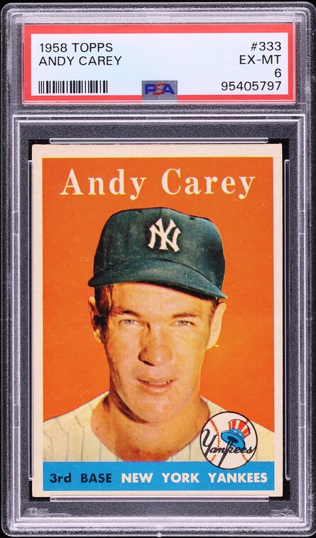 1958 Topps Andy Carey #333 PSA 6 EXMT