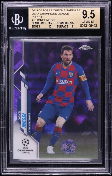 2019 Topps Chrome Sapphire UEFA Champions League Purple Lionel