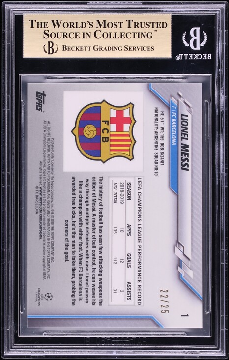2019 Topps Chrome Sapphire UEFA Champions League Purple Lionel