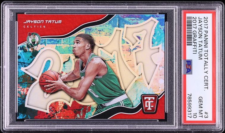 2017 Totally Certified Graffiti Jayson Tatum ROOKIE #3 PSA 10 GEM MINT