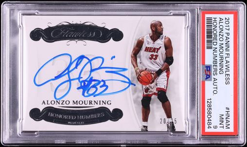 1996 Skybox Premium Autographics Alonzo Mourning AUTO #56 BGS AUTH