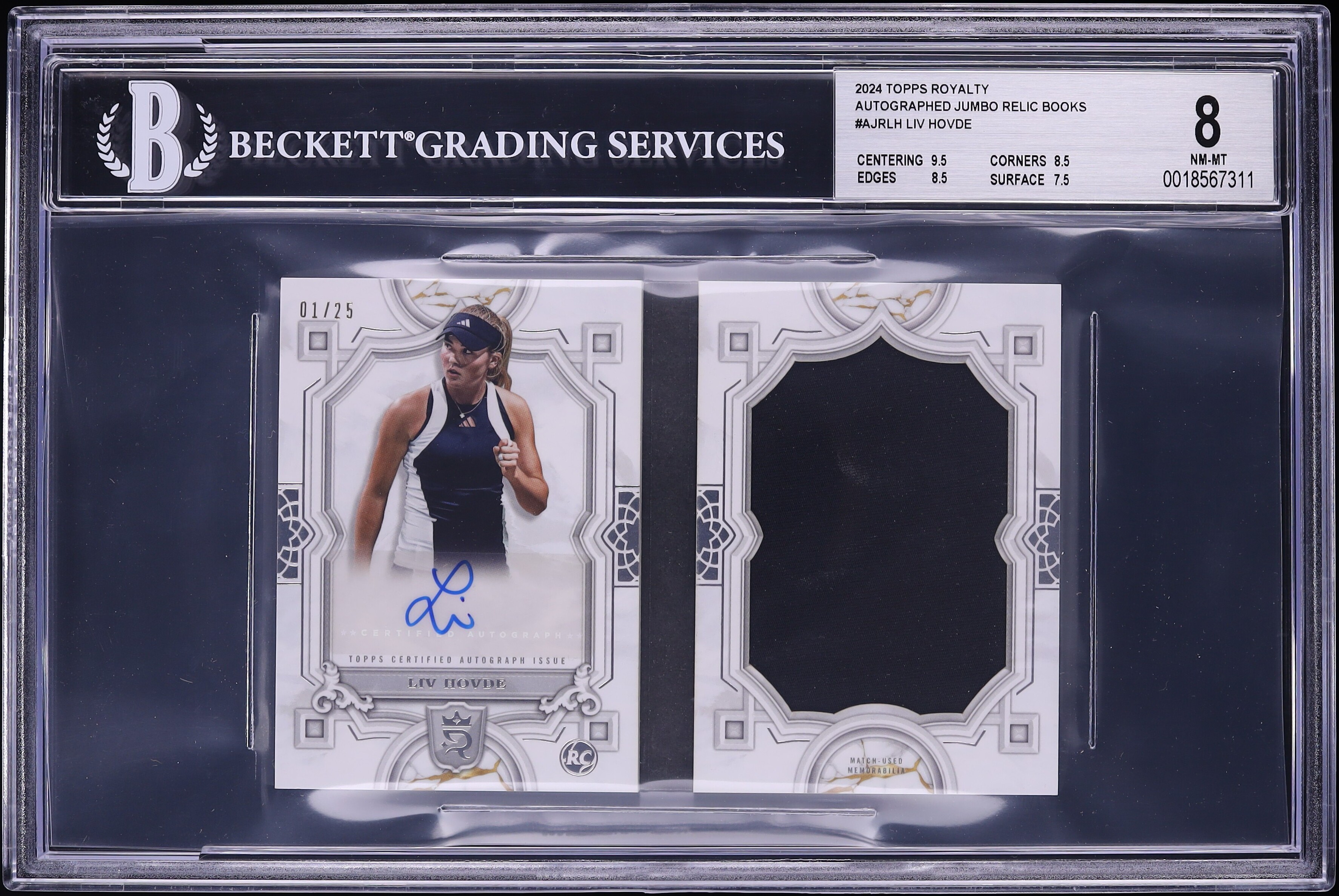 2024 Topps Royalty Jumbo Relic Books Liv Hovde AUTO 1/25 #AJRLH