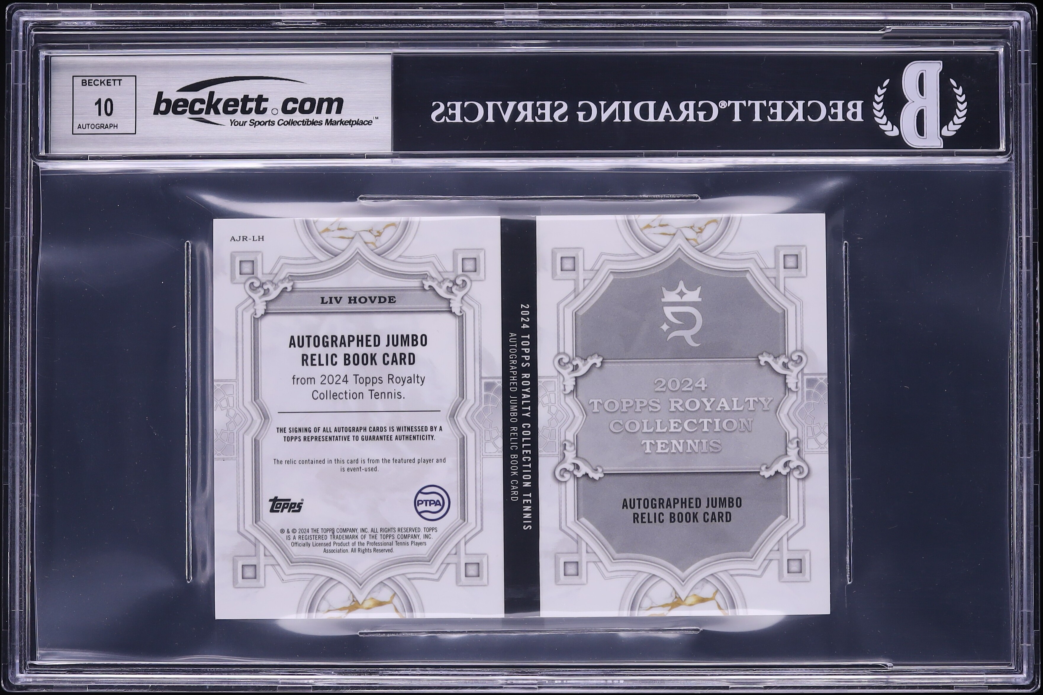 2024 Topps Royalty Jumbo Relic Books Liv Hovde AUTO 1/25 #AJRLH