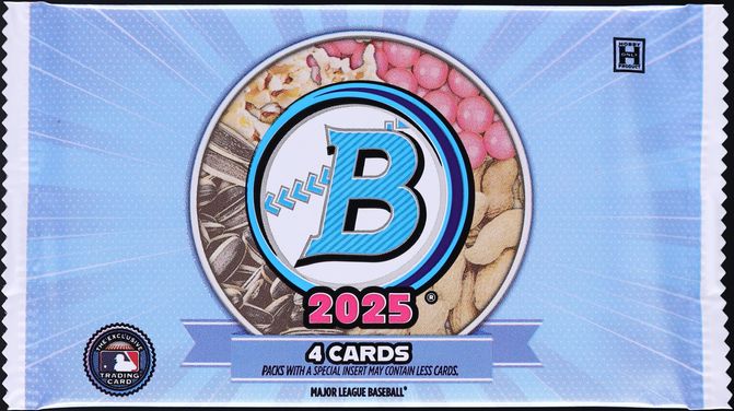 2025 Bowman Chrome Baseball Factory Sealed Snack Pack, 4ct Cards