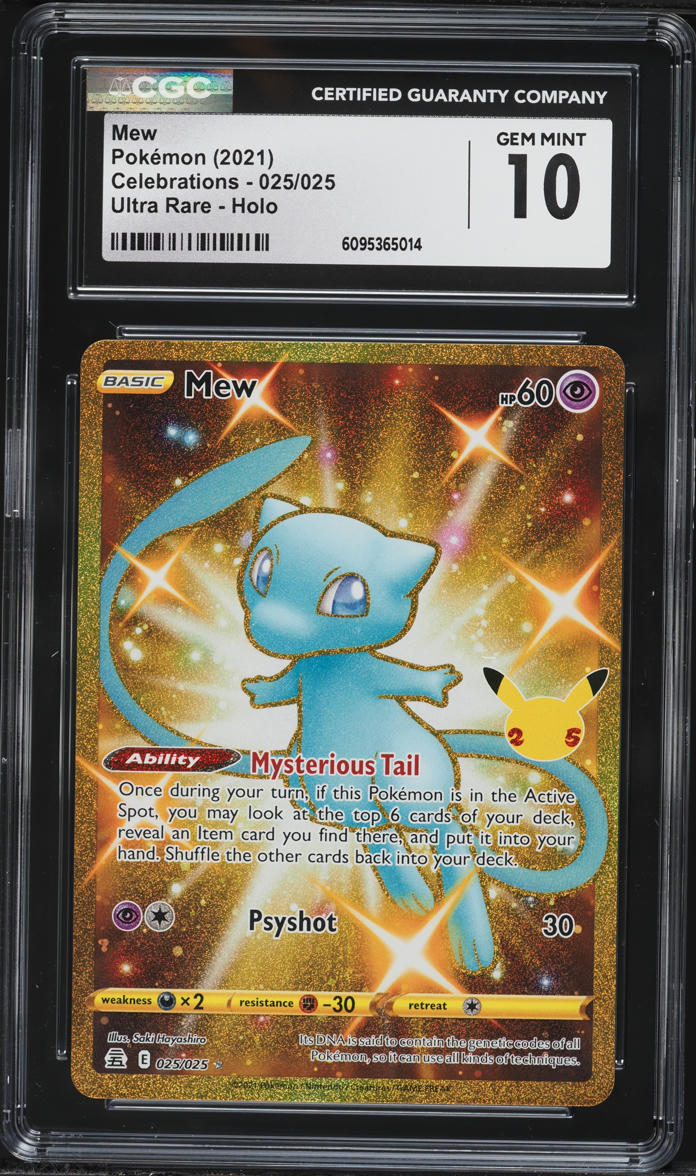 2021 Pokemon Sword & Shield Celebrations Gold Rare Shiny Mew #25 CGC 10 GEM MINT on Fanatics Collect 2021 Pokemon Sword & Shield Celebrations Gold Rare Shiny Mew #25 CGC 10 GEM MINT on Fanatics Collect
