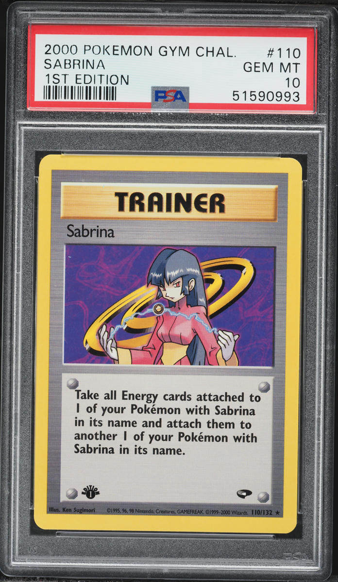 2000 Pokemon Gym Challenge 1st Edition Sabrina #110 PSA 10 GEM MINT