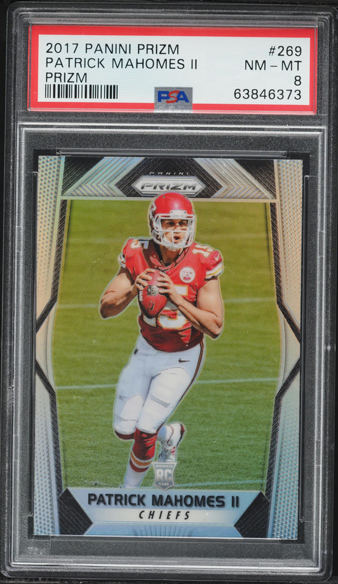 2017 Panini Prizm Silver Patrick Mahomes II ROOKIE #269 PSA 8 NM-MT