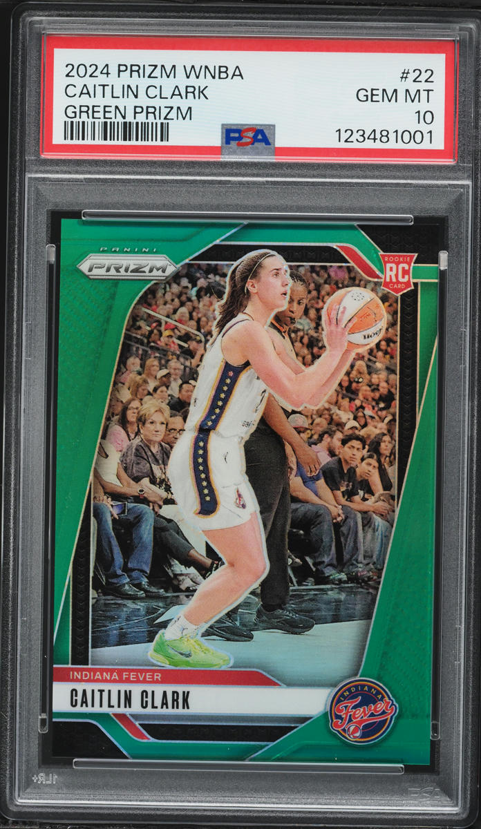 2024 Panini Prizm WNBA Green Caitlin Clark ROOKIE #22 PSA 10 GEM MINT