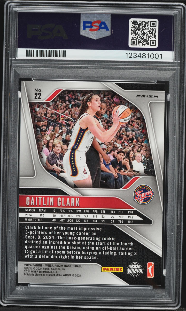 2024 Panini Prizm WNBA Green Caitlin Clark ROOKIE #22 PSA 10 GEM MINT