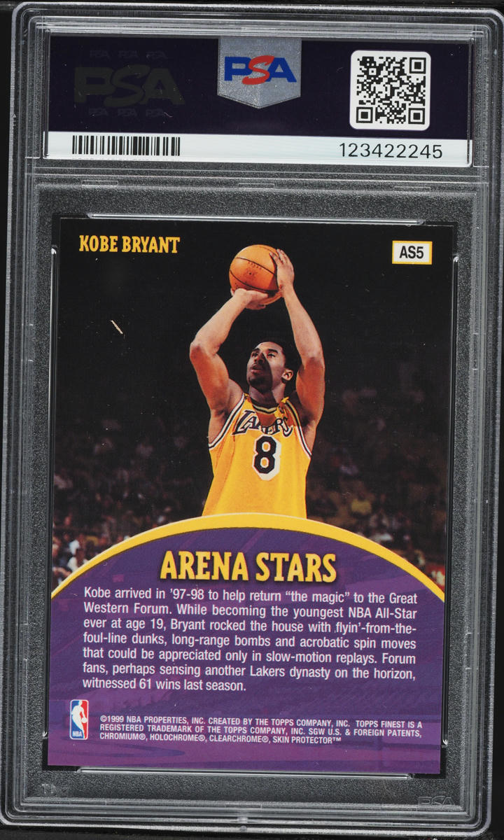 1998 Finest Arena Stars Kobe Bryant #AS5 PSA 8 NM-MT