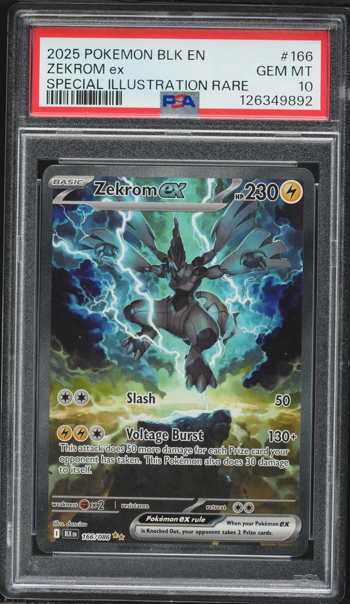 2025 Pokemon Scarlet & Violet Black Bolt Special IR Zekrom ex #166 PSA 10 GEM MINT