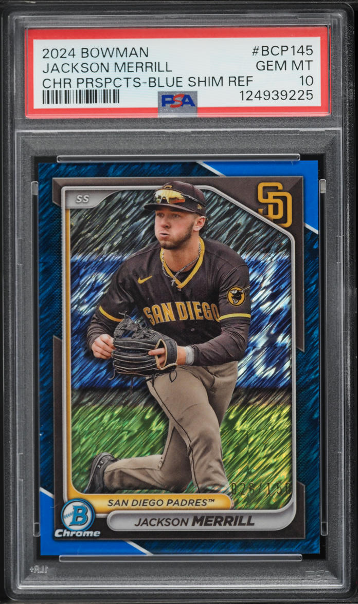 激レアデック　タリホー　ブルームーン 2024 Bowman Chrome Blue Shimmer Refractor Jackson Merrill PROSPECT