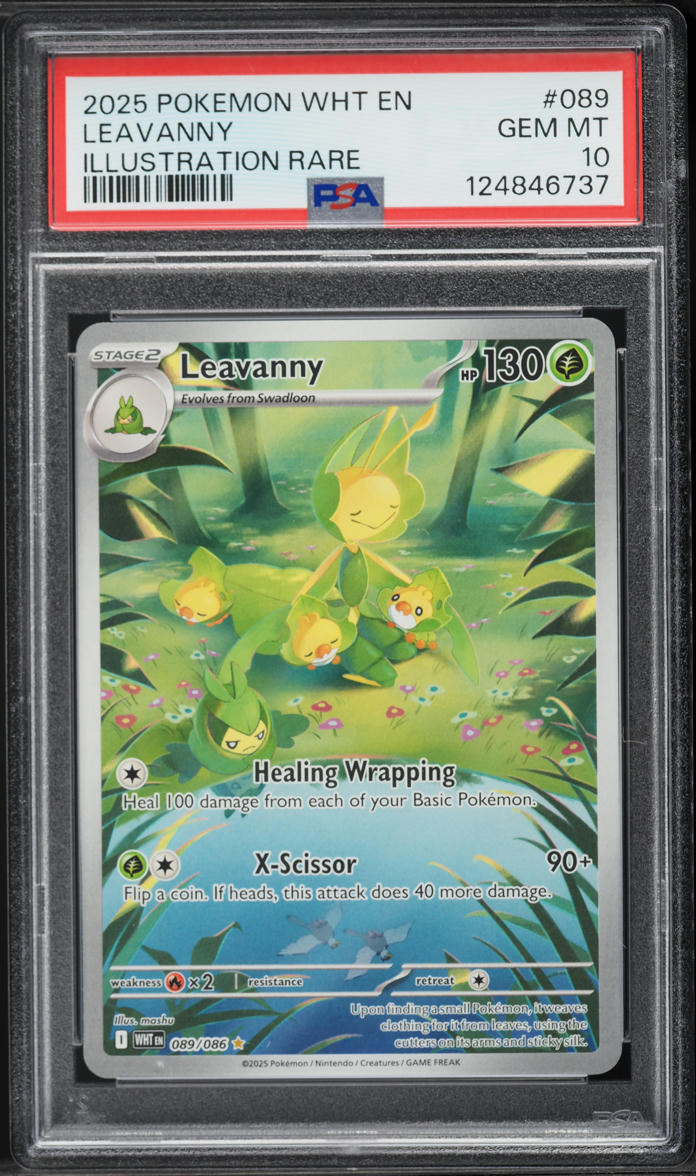 2025 Pokemon Scarlet & Violet White Flare IR Leavanny #089 PSA 10