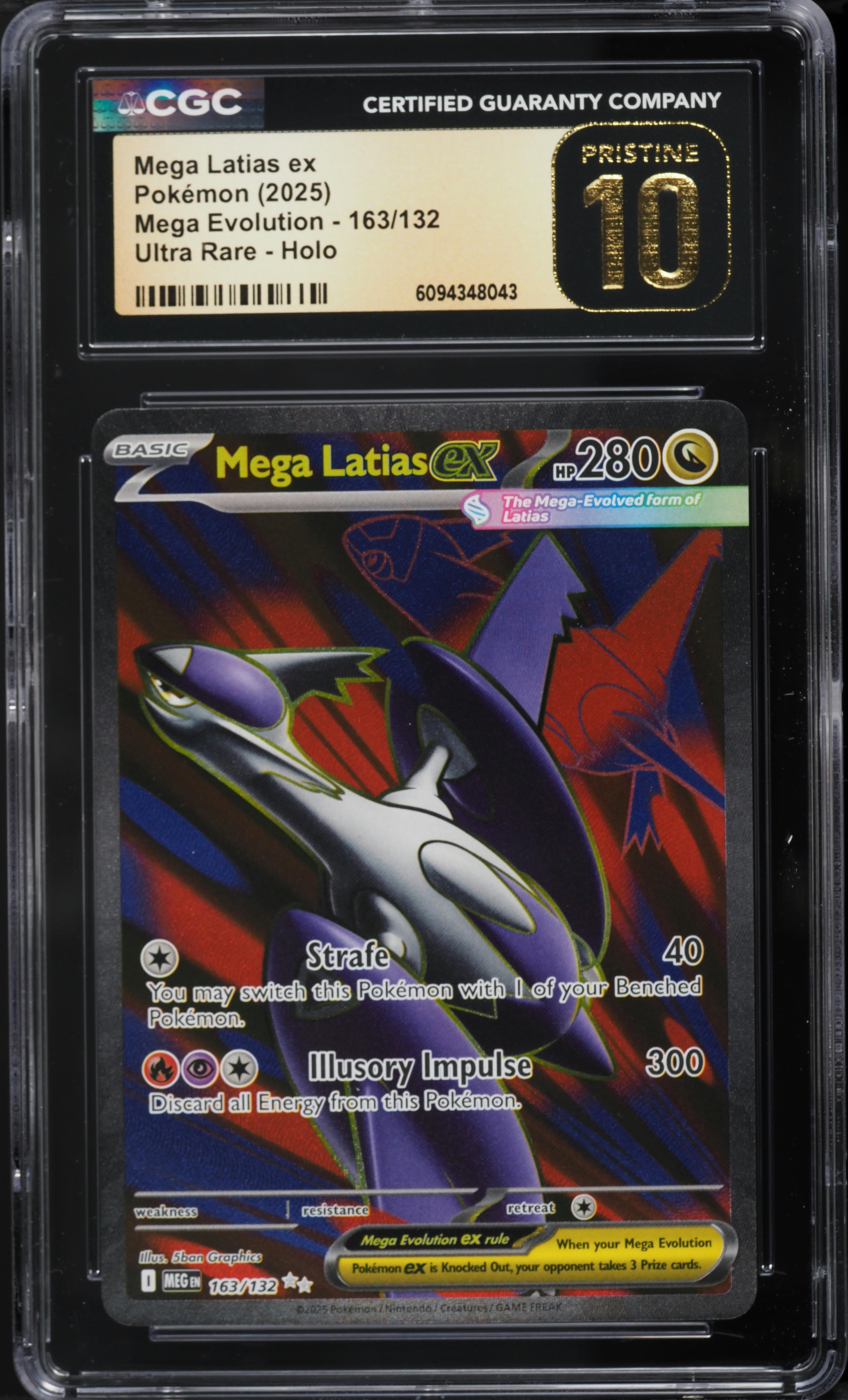 2025 Pokemon Mega Evolution Full Art Mega Latias ex #163 CGC 10