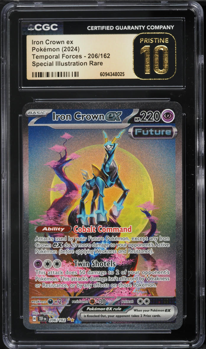 2024 Pokemon Scarlet & Violet Temporal Forces SIR Iron Crown ex #206 CGC 10 PRISTINE