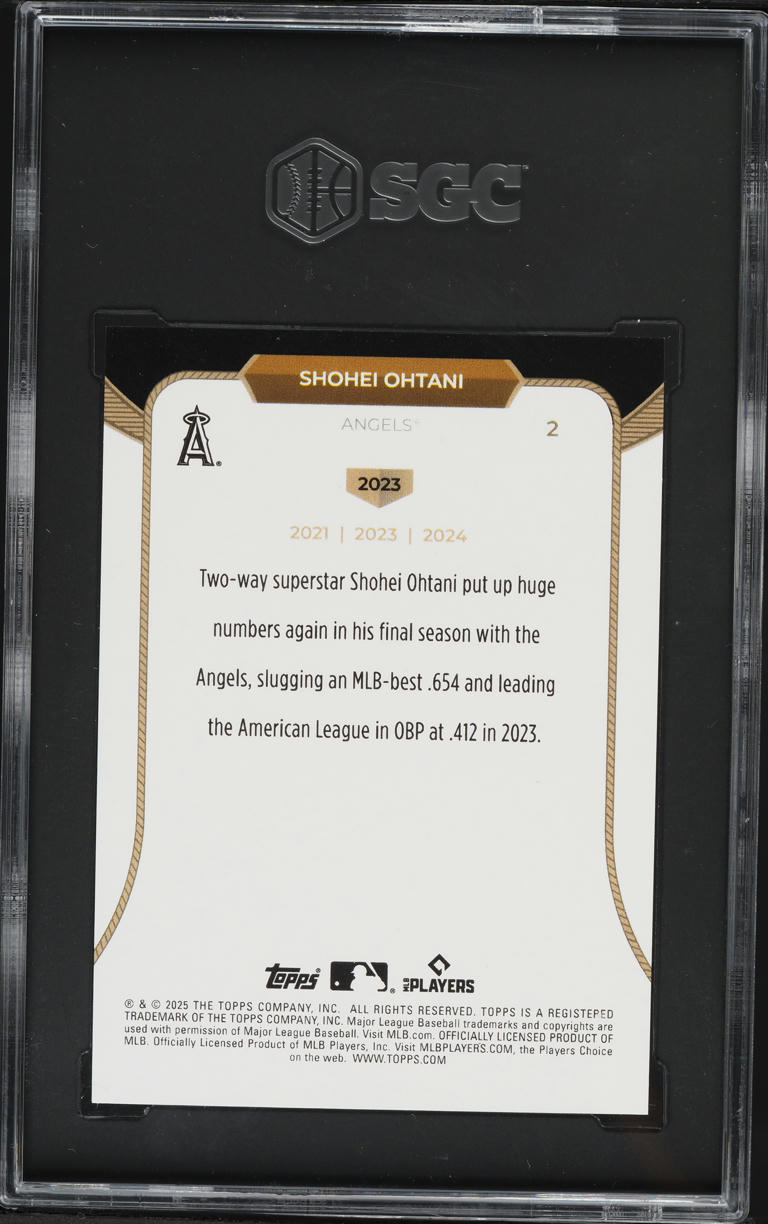 2025 Topps Welcome To The Club 3x MVP Blue Foil Shohei Ohtani JERSEY # 17/150 #2 SGC 10 GEM