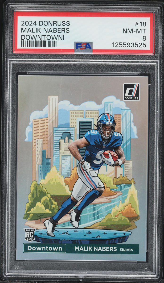2024 Donruss Downtown Malik Nabers ROOKIE #18 PSA 8 NM-MT