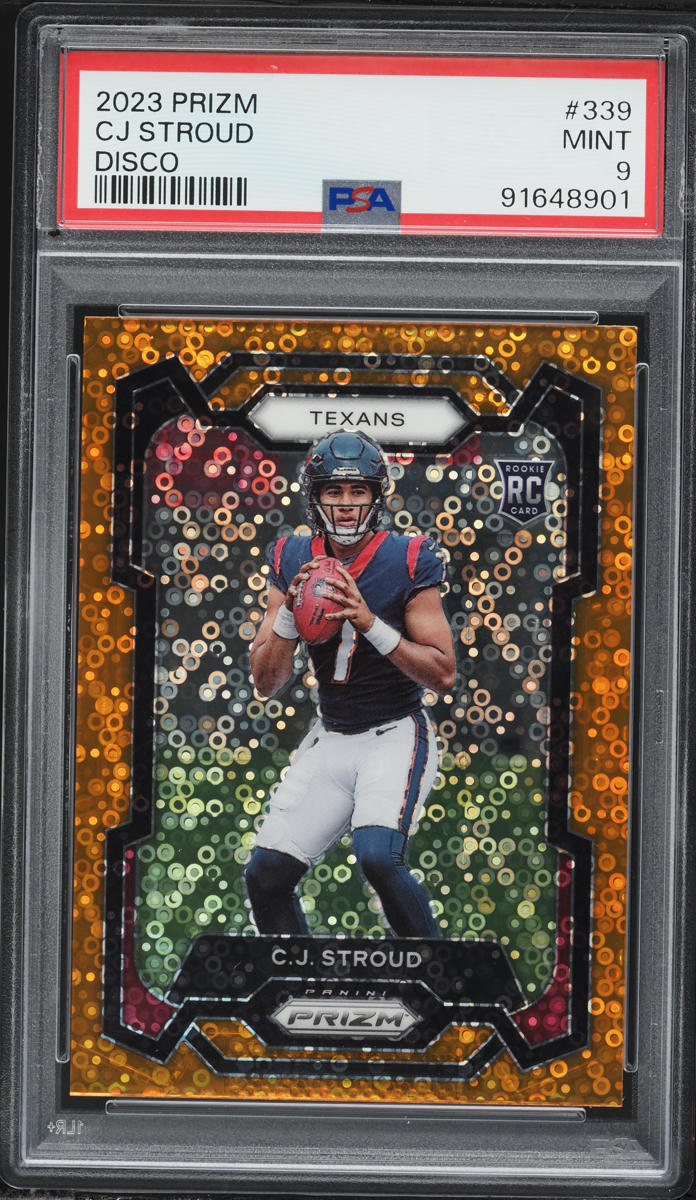 2023 Panini Prizm Disco CJ Stroud ROOKIE #339 PSA 9 MINT