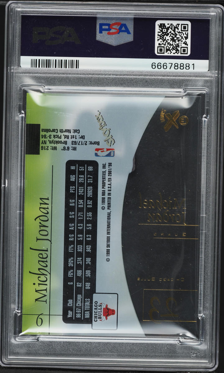 1997 Skybox E-X 2001 Michael Jordan #9 PSA 9 MINT