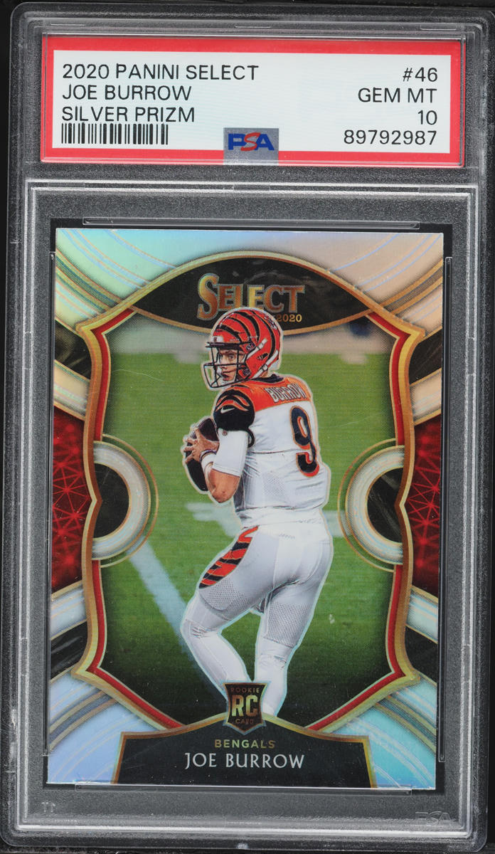 2020 Select Concourse Silver Prizm Joe Burrow ROOKIE #46 PSA 10 GEM MINT