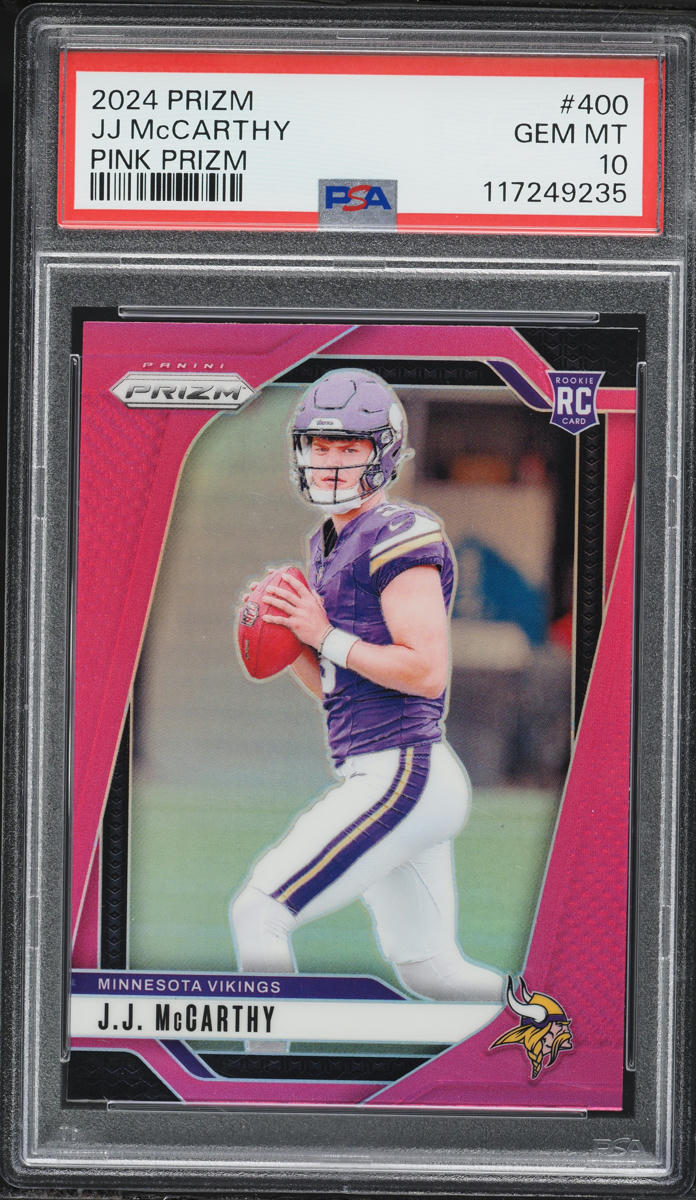 2024 Panini Prizm Pink JJ McCarthy ROOKIE #400 PSA 10 GEM MINT