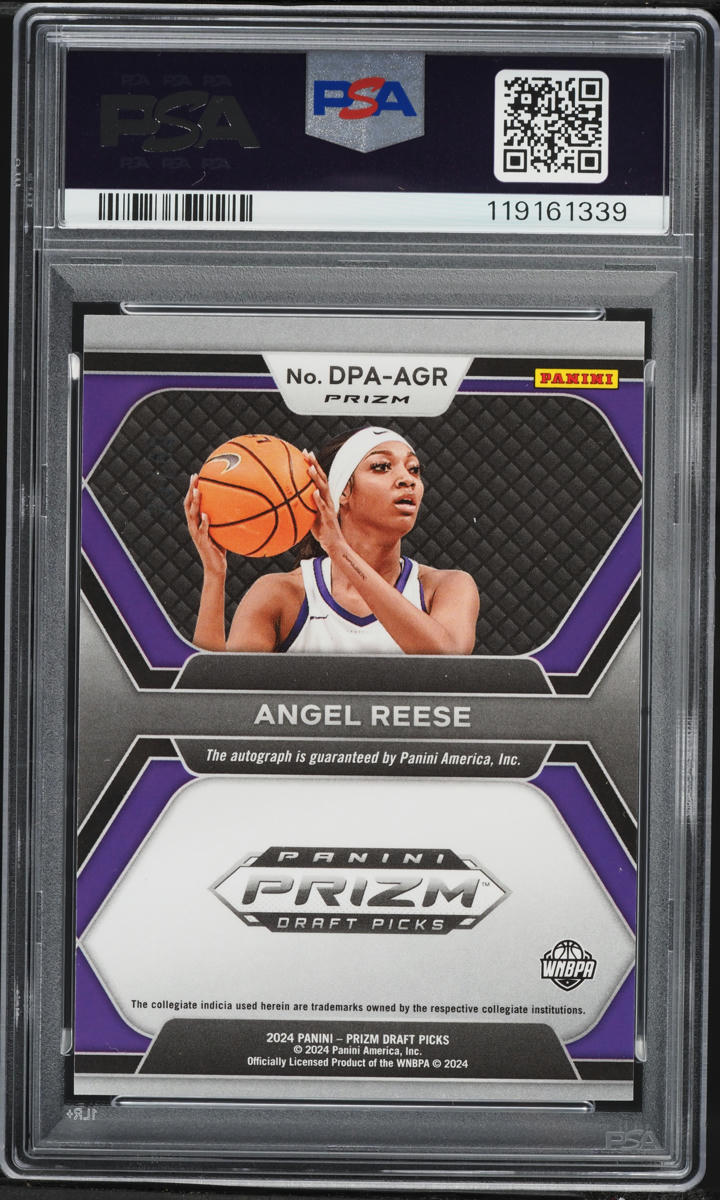 2024 Panini Prizm Draft Picks Orange Pulsar Angel Reese ROOKIE AUTO #DPAAGR PSA 10 GEM MINT