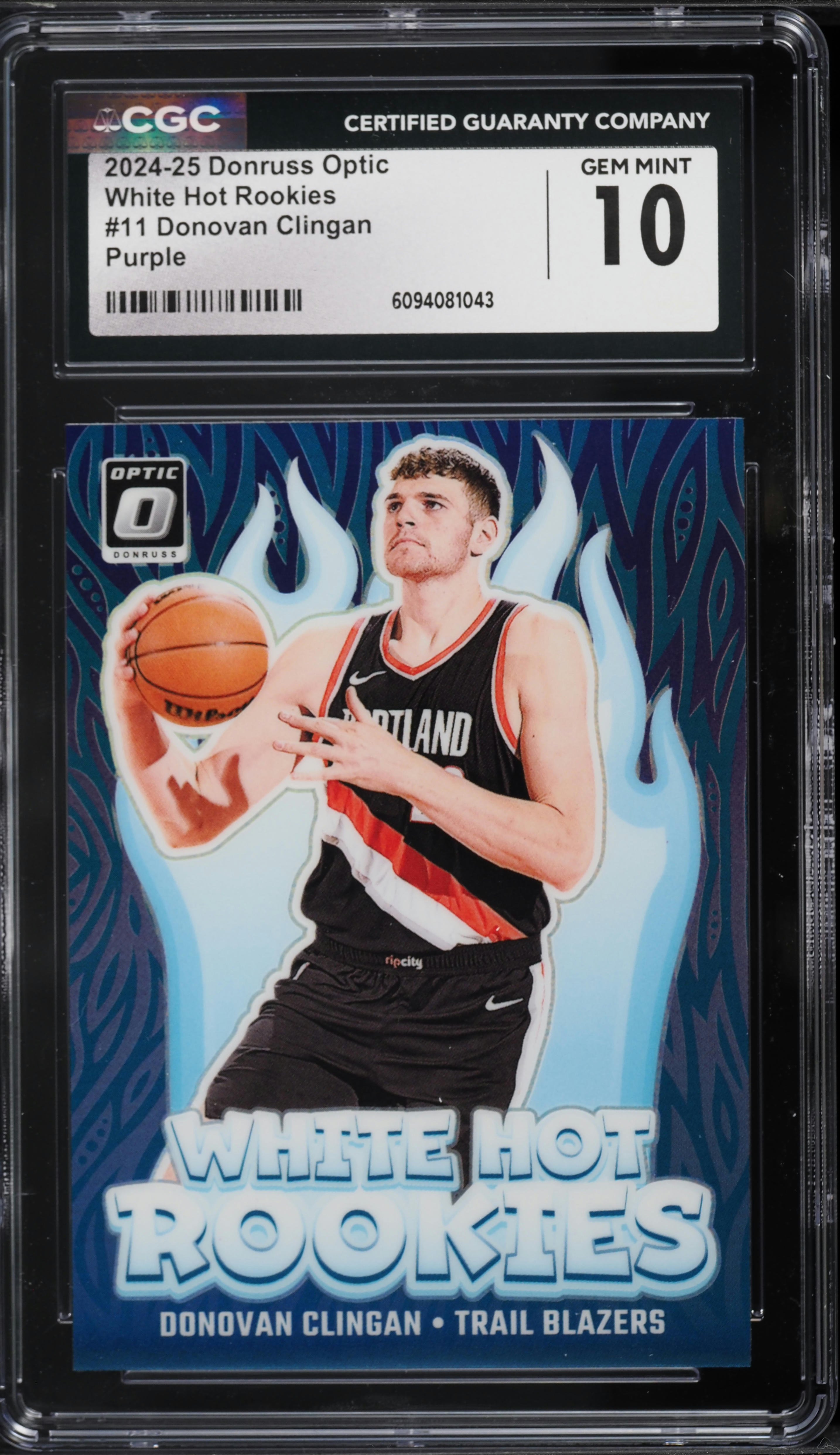 2024 Donruss Optic White Hot Rookies Purple Donovan Clingan ROOKIE