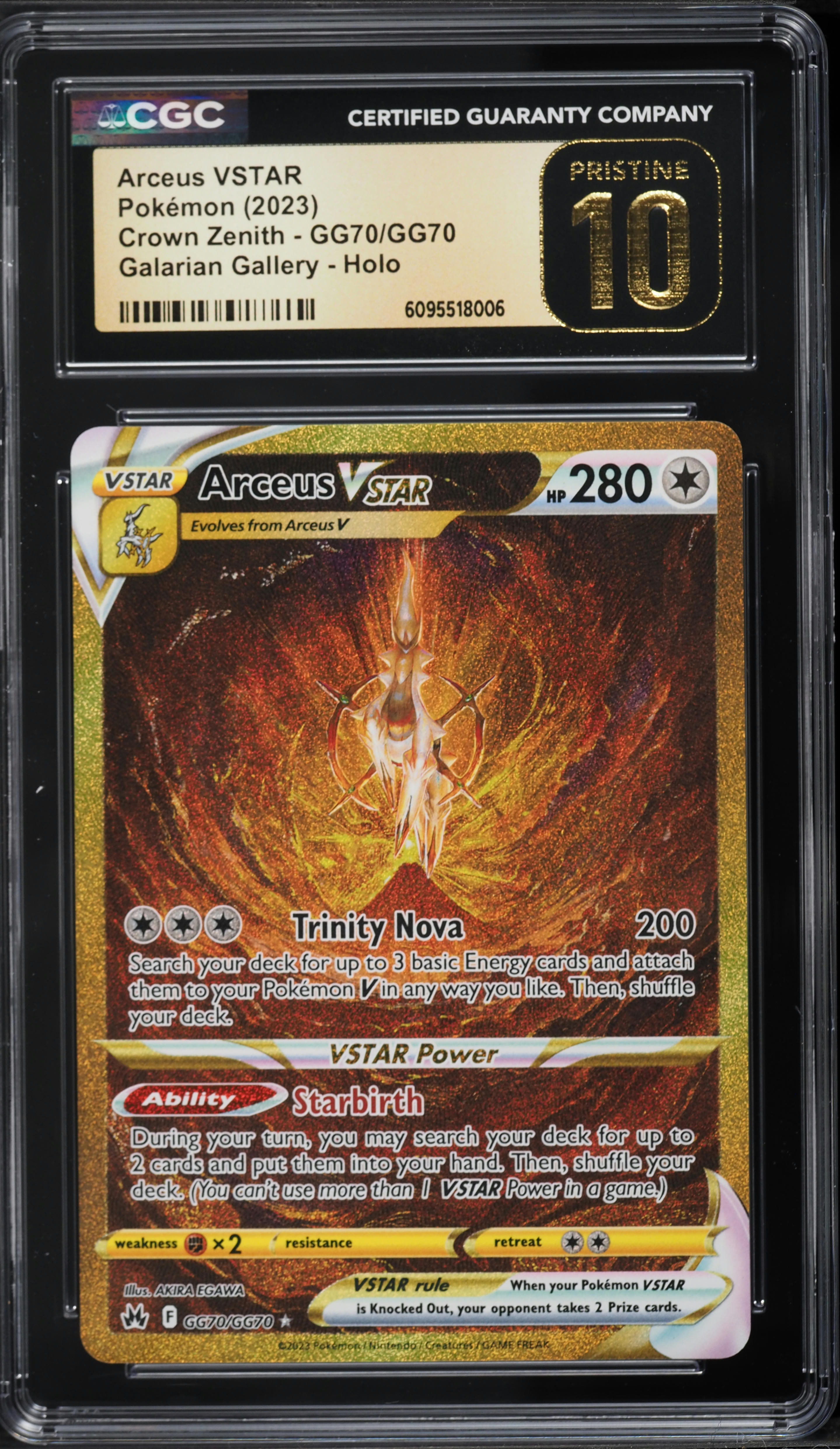 2023 Pokemon Sword & Shield Crown Zenith Gold Rare Arceus VSTAR #GG70 CGC 10 PRISTINE on Fanatics Collect 2023 Pokemon Sword & Shield Crown Zenith Gold Rare Arceus VSTAR #GG70 CGC 10 PRISTINE on Fanatics Collect