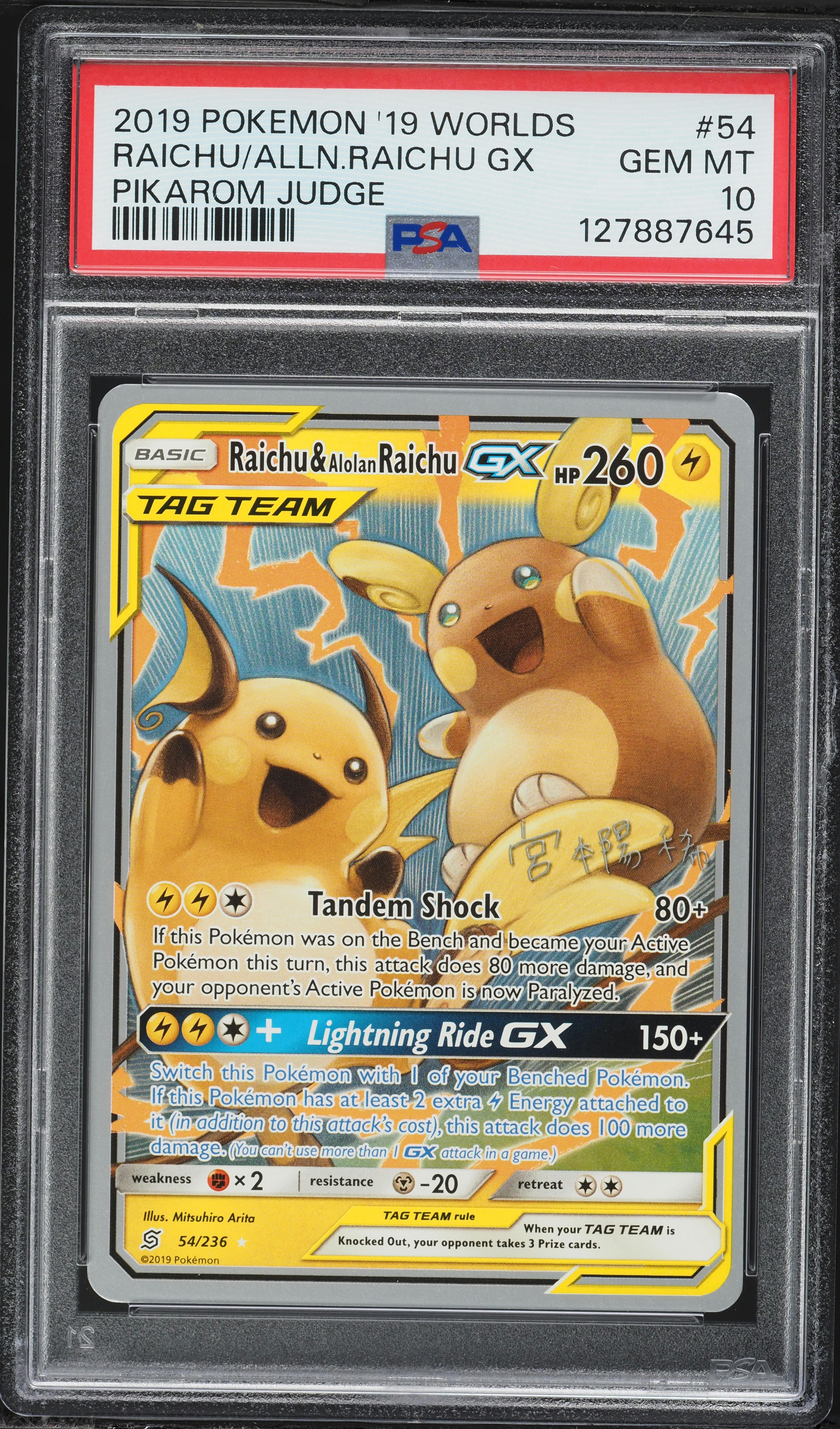 2019 Pokemon '19 World Championships Deck Pikarom Judge Raichu