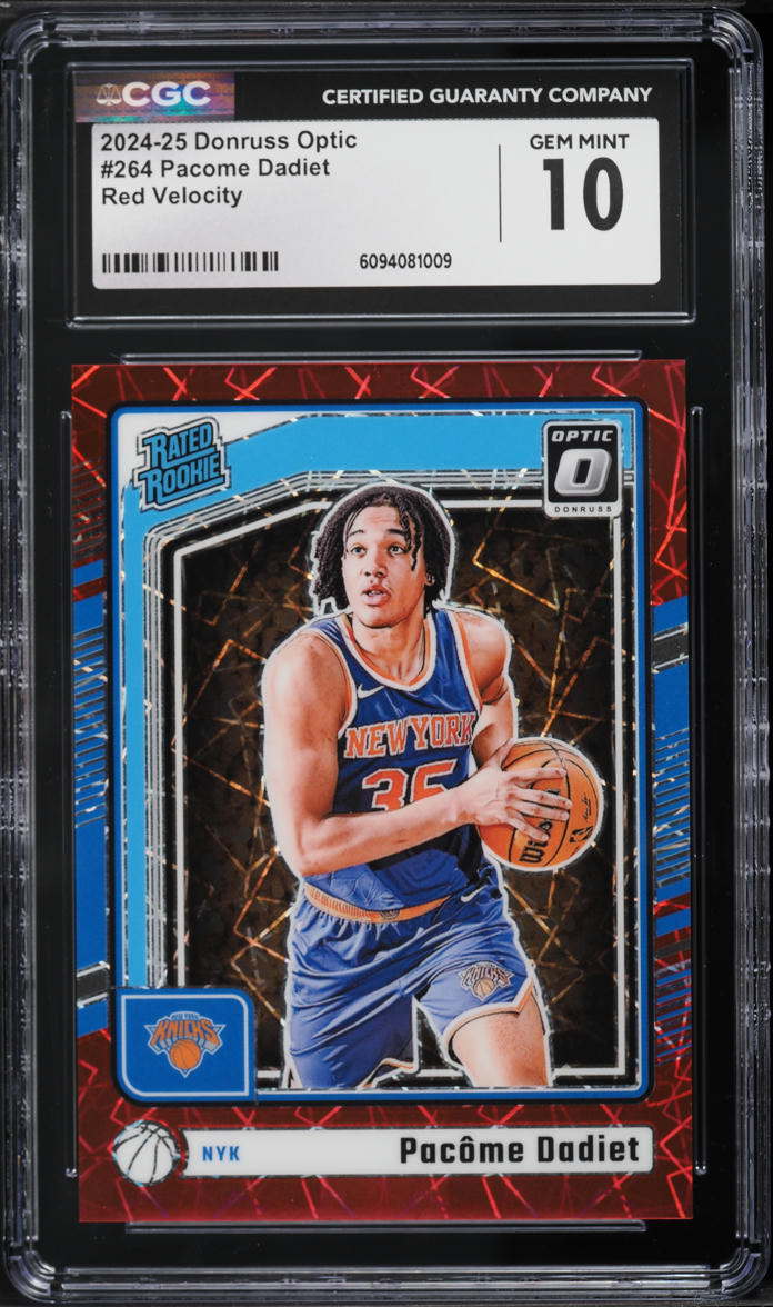 2024 Donruss Optic Red Velocity Pacome Dadiet ROOKIE /299 #264 CGC