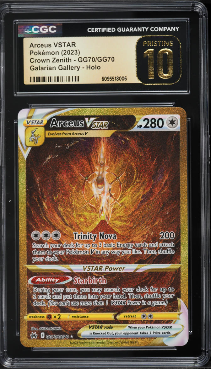 2023 Pokemon Sword & Shield Crown Zenith Gold Rare Arceus VSTAR #GG70 CGC  10 PRISTINE on Fanatics Collect