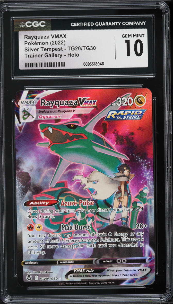 2022 Pokemon Sword & Shield Silver Tempest CHR Rayquaza VMAX #TG20 CGC 10  GEM MINT on Fanatics Collect
