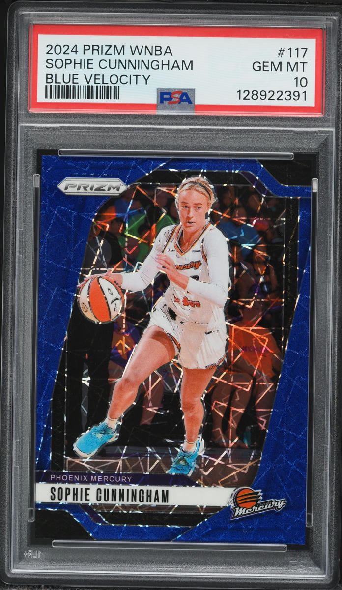 2024 Panini Prizm WNBA Blue Velocity Sophie Cunningham #117 PSA 10 GEM MINT