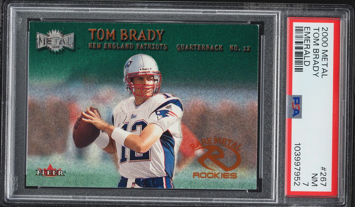 2000 Metal Emerald Tom Brady ROOKIE #267 PSA 7 NRMT