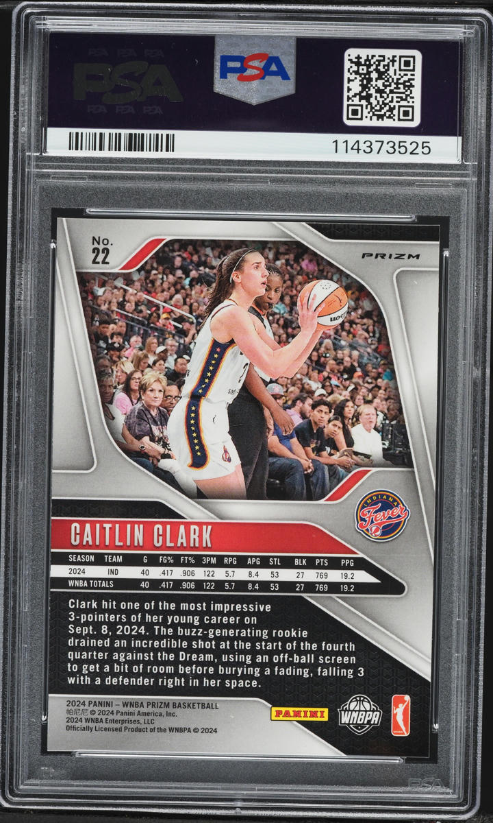 2024 Panini Prizm WNBA Ice Caitlin Clark ROOKIE #22 PSA 10 GEM MINT