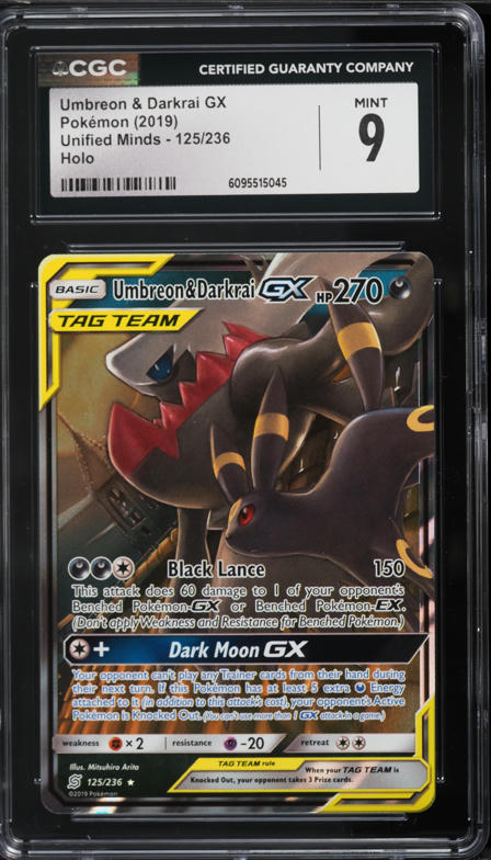 2019 Pokemon Sun & Moon Unified Minds Holo Umbreon & Darkrai GX
