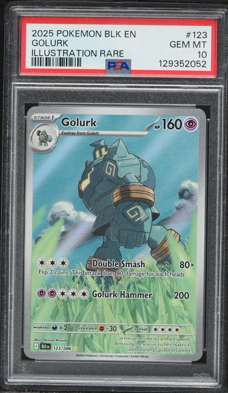 2025 Pokemon Scarlet & Violet Black Bolt IR Golurk #123 PSA 10 GEM MINT