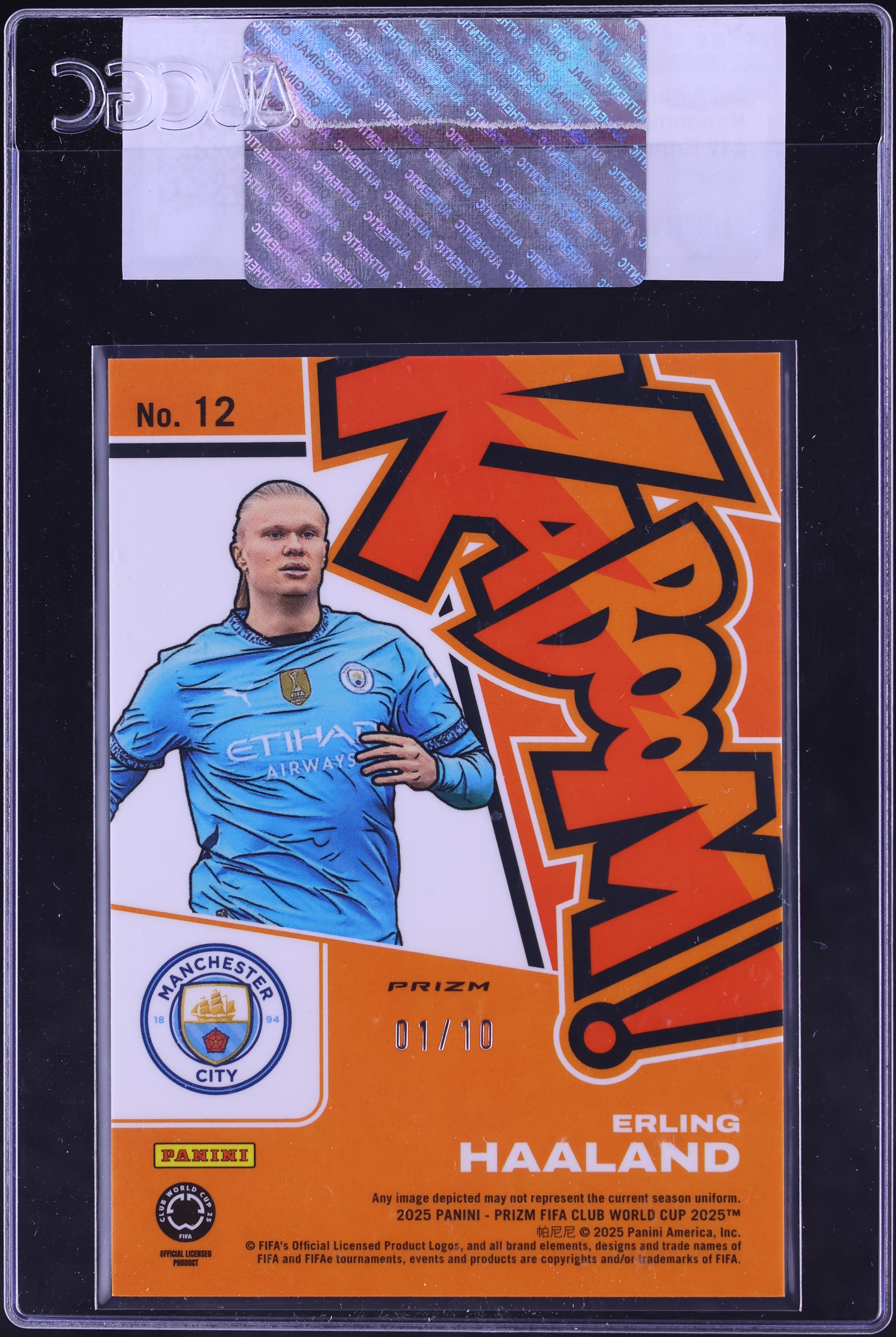 2025 Panini Prizm Club World Cup Kaboom! Gold Erling Haaland 1/10
