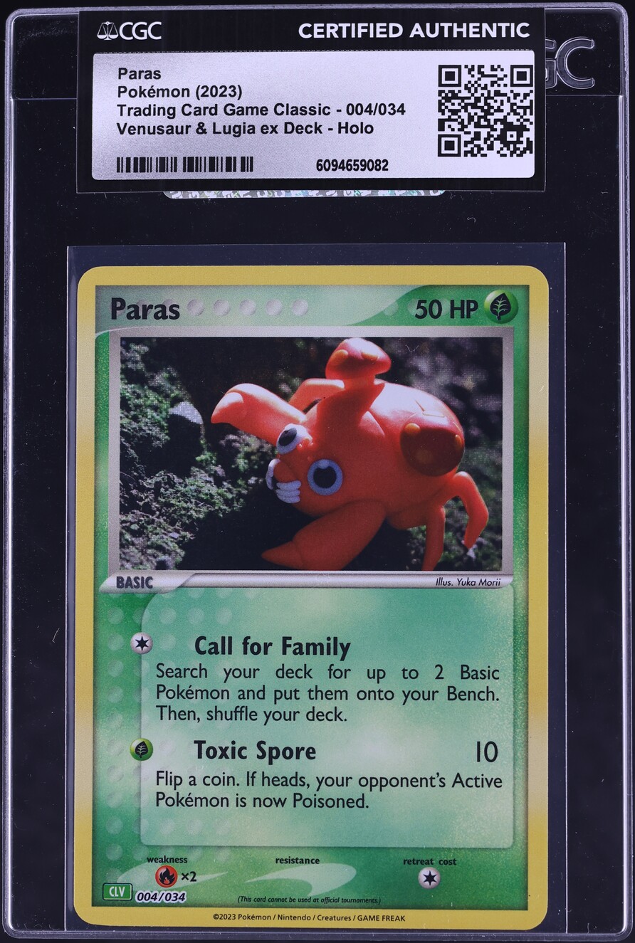 2023 Pokemon TCG Classic Collection Holo Paras #004 CGC AUTH on Fanatics  Collect